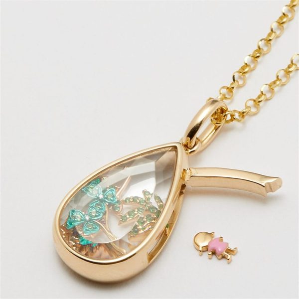 Ocean Heart Can Open Necklace Water Drop Pendant Niche Cute Small Item