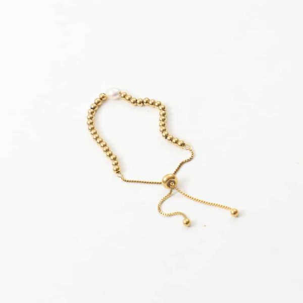 Pull Positioning Bead Chain Freshwater Pearl Bracelet