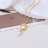Natural Freshwater Pearl High-grade Mother Shell Earrings Baroque Style Suit