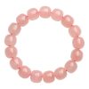 Natural Crystal Barrel Shaped Bead Bracelet