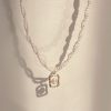 Niche Double Layer Twin Small Rice-shaped Beads Clavicle Temperament Entry Lux Fashion Necklace