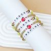 Letter Polymer Clay Beaded Bracelet