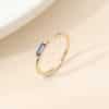 18K Gold White Zircon Ring Simple And Stylish Women