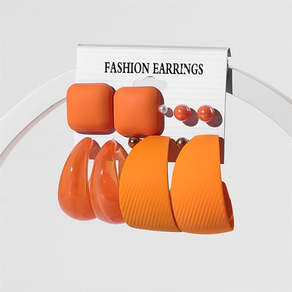 Women's Acrylic Earrings Set