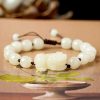 Hetian Jade Bracelet Black And Red Ropes Women