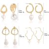 Ladies European And American Pearl Earrings Set Of 4