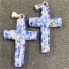 Natural Stone Powder Crystal Agate Semi-precious Stone Cross