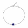 S925 Silver Inlaid Sapphire Women's Bracelet