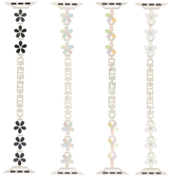 Five Petal Flower Shadow Metal Chain Watch Band