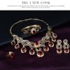 Set Jewelry Fashion Gems Necklace And Earrings Alloy Jewelry