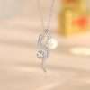 White Gold Color Rose Gold Necklace