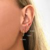 Twist S925 Sterling Silver Hipster Twisted String Round Ring Earrings