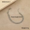 Multi-layer Stainless Steel Twin Inlaid Zircon Bracelet