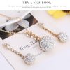 Round Ball Diamond Jewelry Set Party Costumes