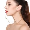 Wispy Simple Big Circle Geometric Stud Earrings Rhombus