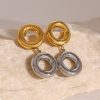 Stainless Steel Circle Niche Earrings