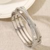 Women's Hollow Multi-layer Cross Diamond Titanium Steel Bracelet
