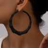 European And American Oversized Bamboo Earrings Exaggerated Golden Big Circle