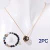 Natural Stone Beaded Necklace Set