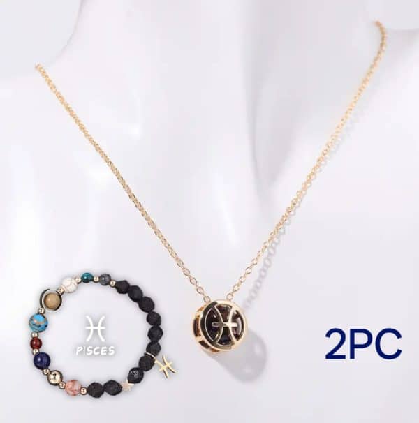 Natural Stone Beaded Necklace Set