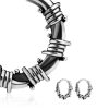 Street Hip Hop Style Vintage Rattan Circle Stainless Steel Earrings