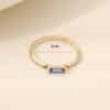 18K Gold White Zircon Ring Simple And Stylish Women