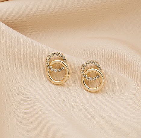 925 Silver Needle Circle Simple And Stylish Earrings