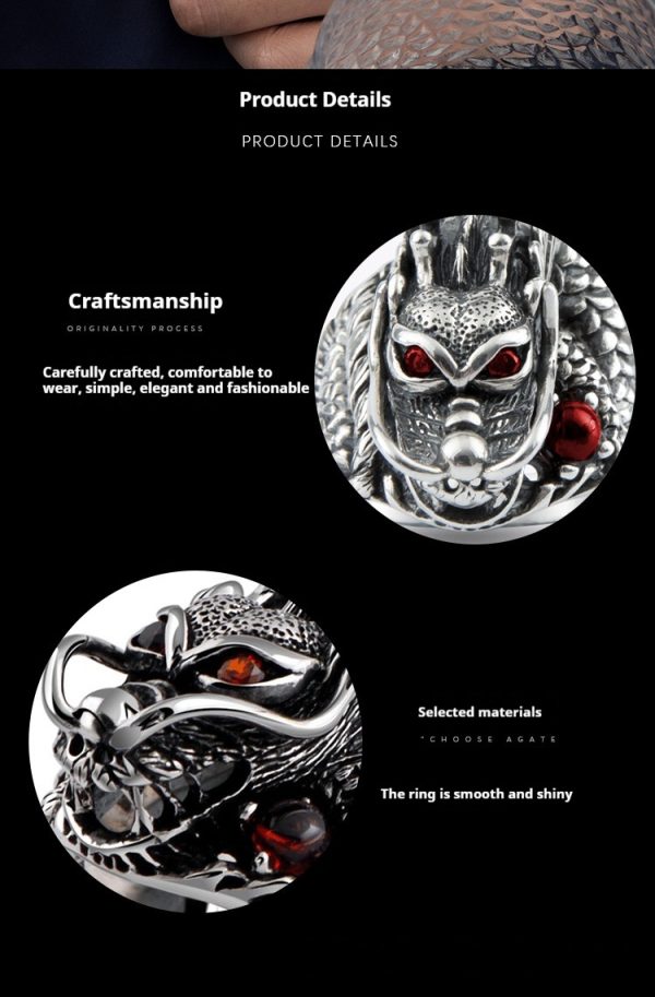 S925 Sterling Silver Ornament Vintage Thai Silver Faucet Ring