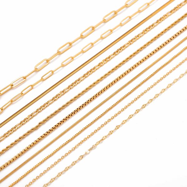 Stainless Steel Vacuum Vapor Plating 18K Gold Necklace