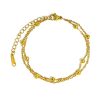 Gold Vintage Double-layer Bracelet For Women Titanium Steel Ornament