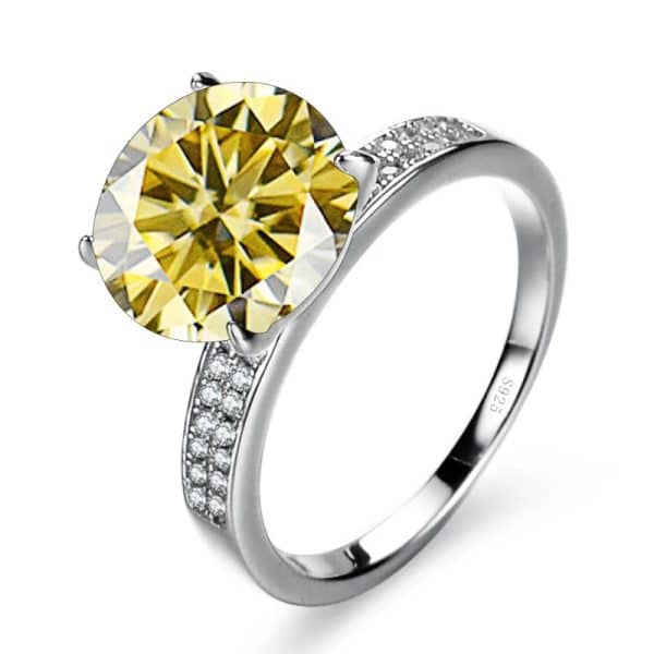 Women's Simple Wedding Diamond Ring Round