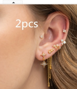 Silver Needle Minority Simple Ear Cultivation Set Micro-inlay