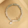 Natural Tianshan Green Bamboo Pure Silversterling Silver Bracelet For Women