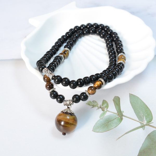 Natural Tigereye Single Bead Necklace Pendant Foreign Trade