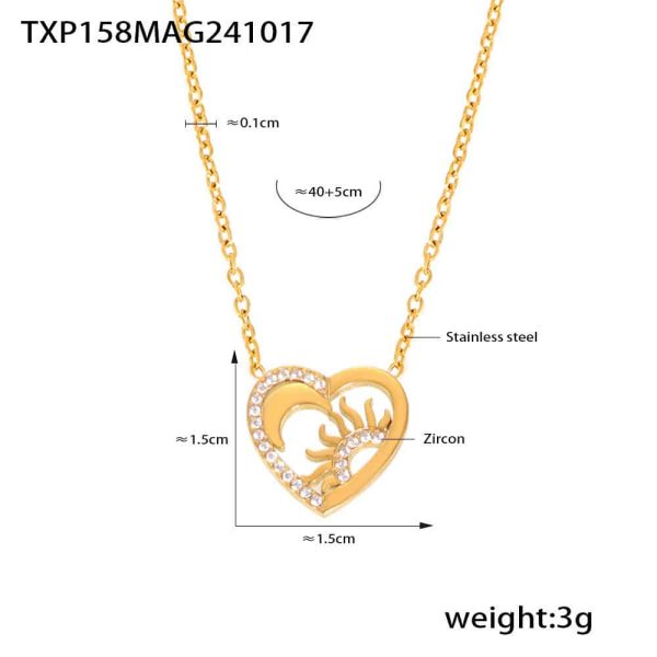 Love Sun Goddess Zircon-inlaid Pendant Necklace Bracelet