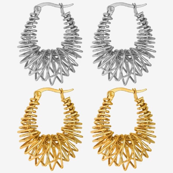 European And American Entry Lux Big Circle Earrings Women's High-grade Personalized Minority Design Geometric