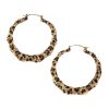 New Fashion Leopard Print Round Hoop Earrings For Women Jewelry Punk Metal Zebra Cow Big Circle Earring Female Party Gifts