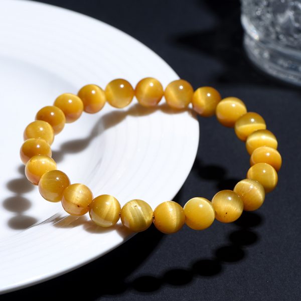Female Versatile Natural Gold Tigereye Ball Bracelet