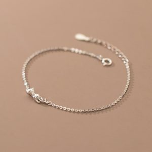 S925 Silver Bracelet Women's Trendy Japanese And Korean Style Cute Cat Bracelet