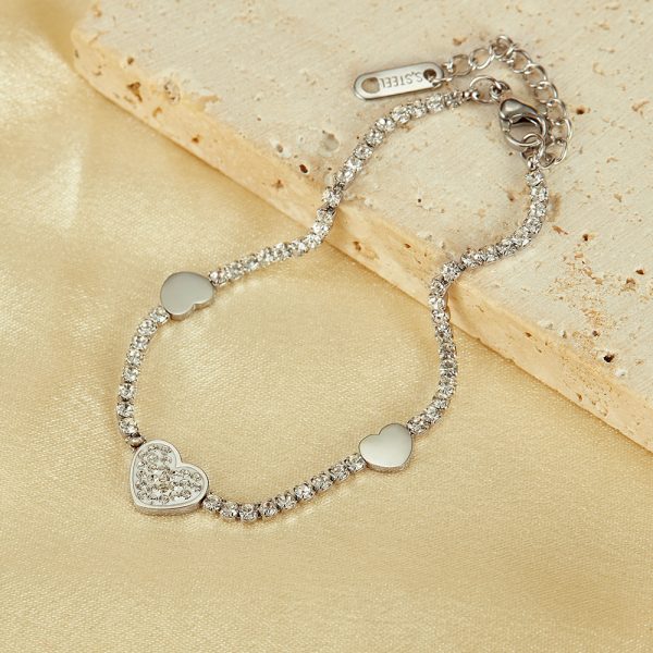 Affordable Luxury Fashion Simple Love Stainless Steel Bracelet