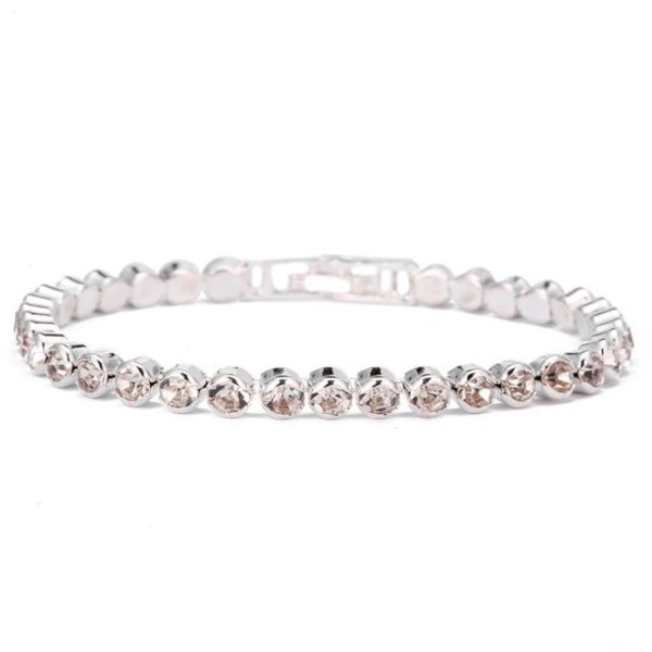 Women's Korean-style Crystal Silver-plated Bracelet