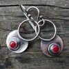 RETRO Geometric Circle Turquoise Earrings