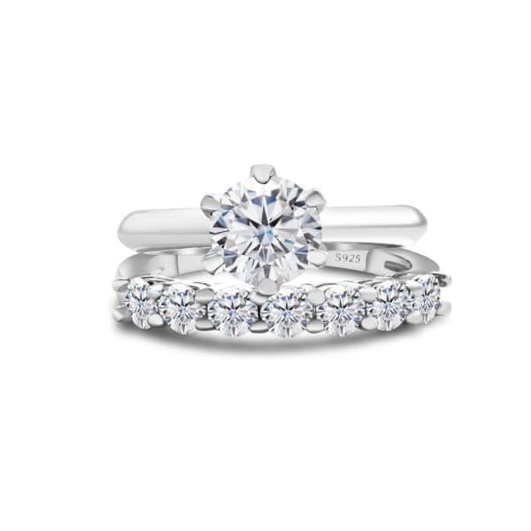 S925 Sterling Silver Moissanite Suit