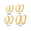 Simple Bracelet 925 Earrings Sterling Silver Big Circle Ear Clip