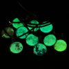 Time Stone Christmas Moon Night Sky Luminous Alloy Pendant Necklace