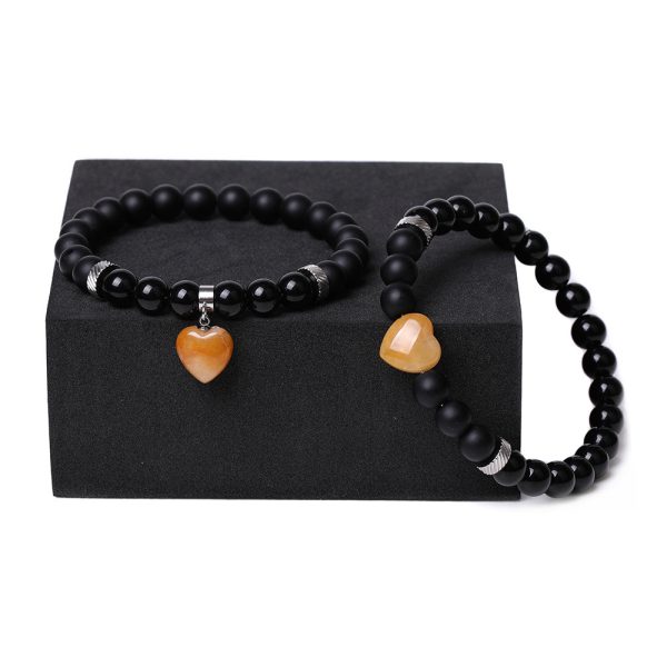 Natural Stone Couple Love Bracelet Suit