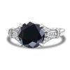925 Silver 3 Karat Moissanite Row Diamond Ring Female