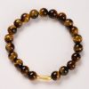 Tigereye Small Fish Pendant Handmade Beaded Bracelet
