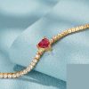 Colorful Crystals Women's Tennis Diamond Bracelet