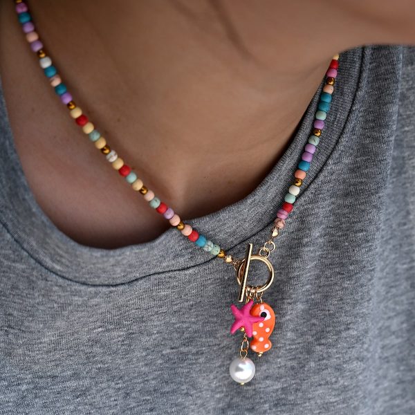 fe33b7b8-b1a7-40d4-8d24-1482cf79157e.jpg Ocean Series Ceramic Fish Pendant Necklace Colorful Beaded